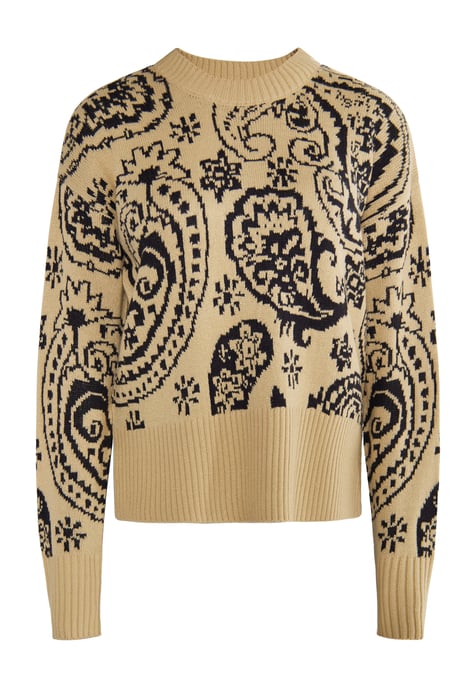 usha Gebreide trui Dames beige - Image 1