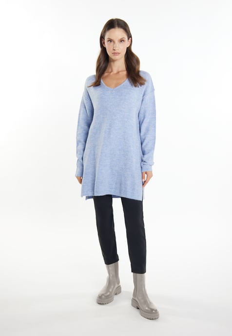 usha Gebreide trui Dames blauw melange - Image 2