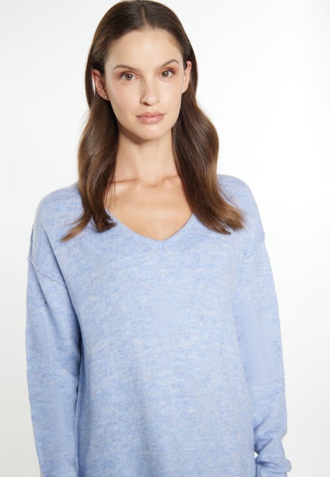 usha Gebreide trui Dames blauw melange - Image 5