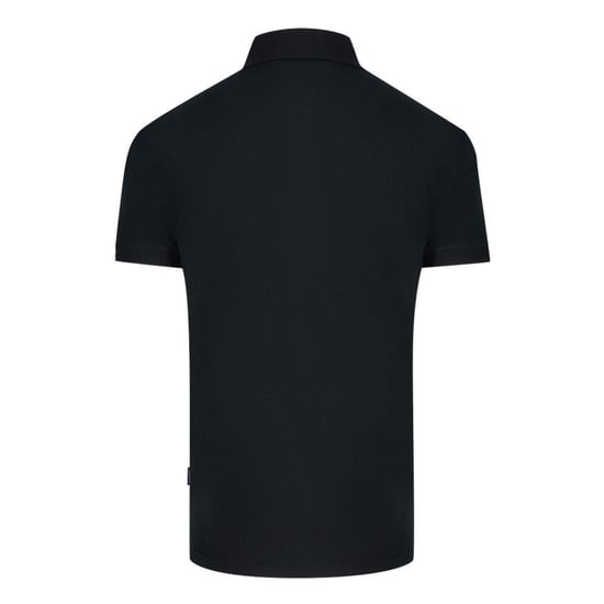 Aquascutum Volwassen Unisex Aldis London Logo Poloshirt (Zwart, Wit) - Image 2