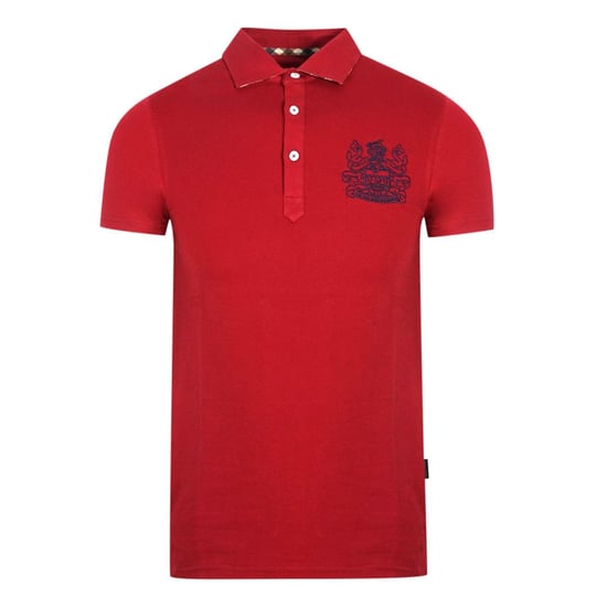Aquascutum Volwassen Unisex Aldis Borst Logo Poloshirt (Rood) - Image 1