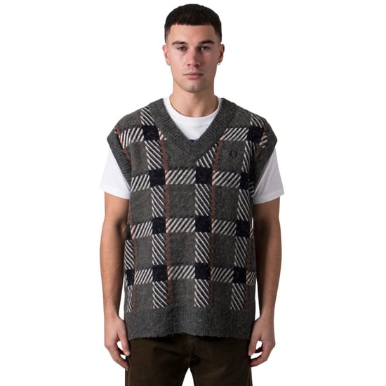 Fred Perry Heren Tartan Sweater Vest (Veld Groen) - Image 3