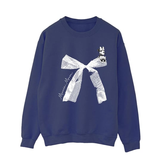 Disney Dames/Dames Minnie Mouse Strik Sweatshirt (Marineblauw/Navy Blue) - Image 1