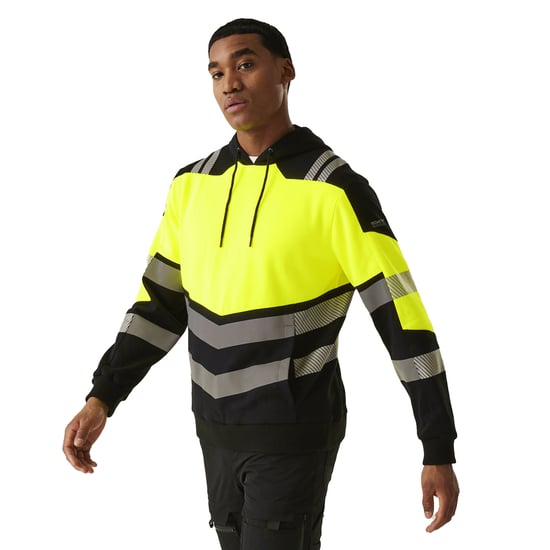 Regatta Professional Unisex Volwassenen X-Pro Klasse 2 Hoogzichtbare Hoodie (Zwart/Geel) - Image 3