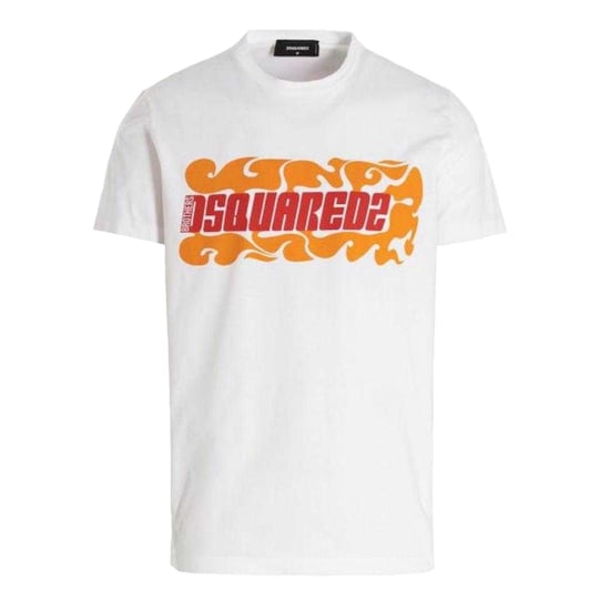 DSquared2 Unisex Adult Vlam Logo T-Shirt (Wit) - Image 1