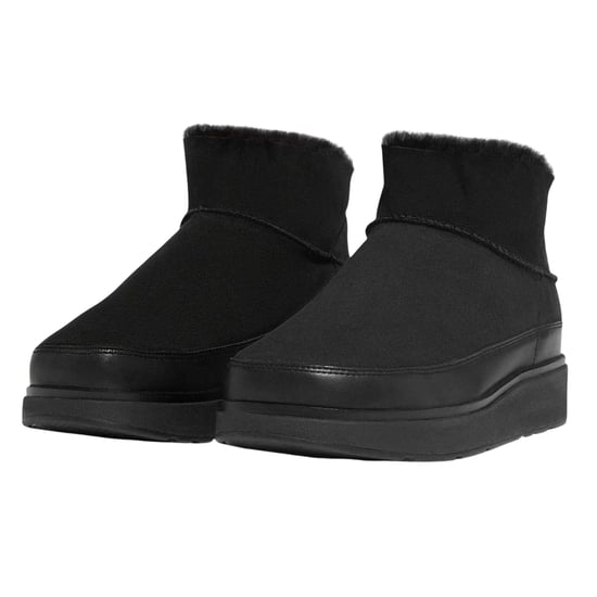 Fit Flop Dames/Dames Gen-FF Ultra Mini Doubleface enkellaarsjes in omgekeerd lam (Zwart) - Image 4