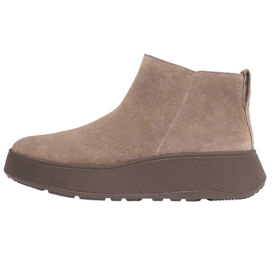 Fit Flop Dames/Dames F-Mode Suede Flatform Enkellaars met Zijrits (Grijs) - Image 2