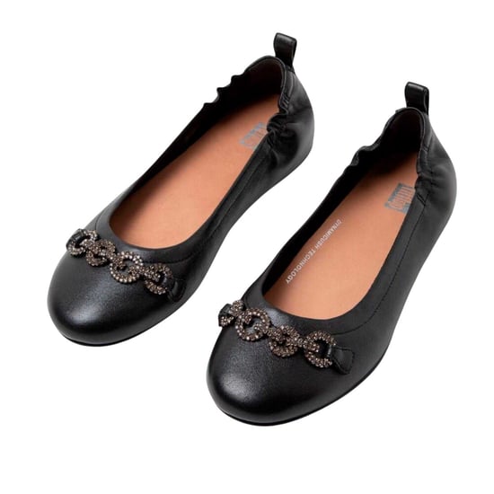 Fit Flop Dames/Dames Allegro Sprankelende Ballerina Flats (Zwart) - Image 1