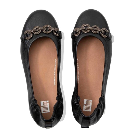 Fit Flop Dames/Dames Allegro Sprankelende Ballerina Flats (Zwart) - Image 3