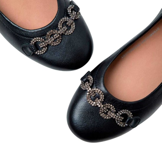 Fit Flop Dames/Dames Allegro Sprankelende Ballerina Flats (Zwart) - Image 4