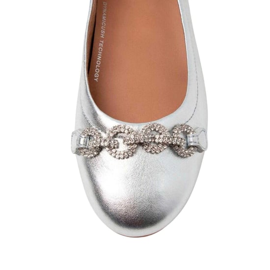 Fit Flop Dames/Dames Allegro Sprankelende Ballerina Flats (Zilver) - Image 4