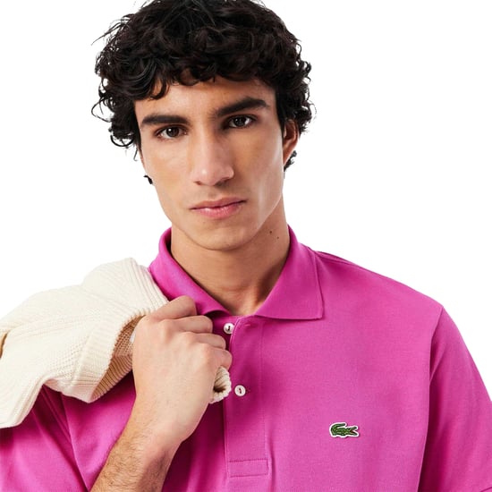 Lacoste Heren L.12.12 Original Pique Klassiek Poloshirt (Roze) - Image 3