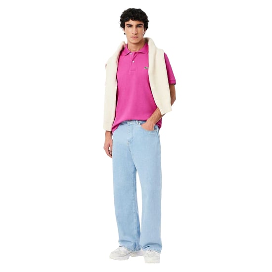 Lacoste Heren L.12.12 Original Pique Klassiek Poloshirt (Roze) - Image 5