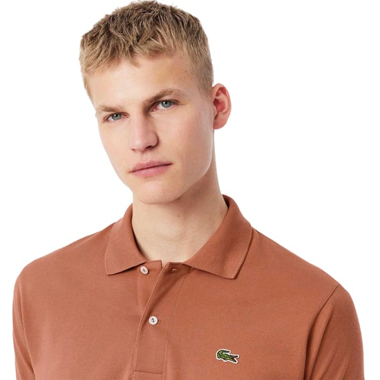 Lacoste Heren L.12.12 Original Pique Klassiek Poloshirt (Lichtbruin) - Image 3