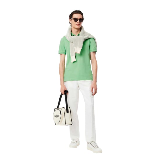 Lacoste Heren Pique Stretch Regular Poloshirt (Groen) - Image 4