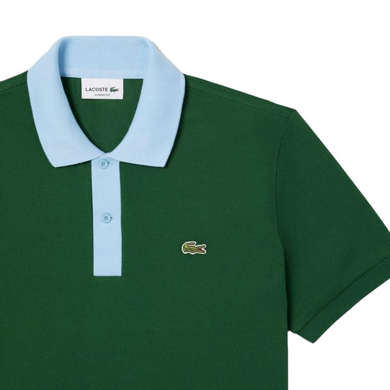 Lacoste Herenpoloshirt met contrasterende kraag (Groen) - Image 3