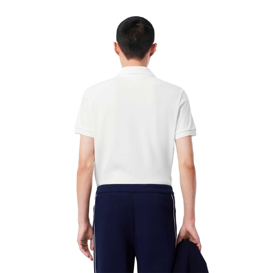 Lacoste Heren Paris Open Kraag Klassiek Polo Shirt (Wit) - Image 2