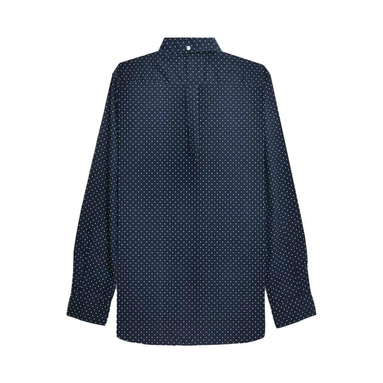 Lambretta Heren Pin Dot Lange Mouwen Shirt (Donker Marineblauw) - Image 2
