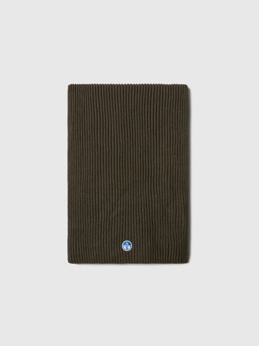 North Sails Sjaal Breed ribbreisel met logopatch - Image 1
