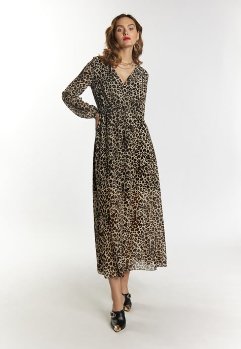 Faina Maxi-jurk met luipaardprint Dames beige leo - Image 2
