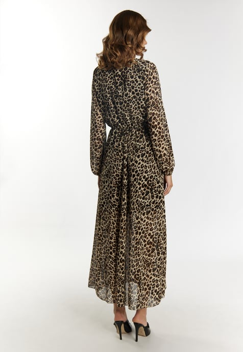 Faina Maxi-jurk met luipaardprint Dames beige leo - Image 3