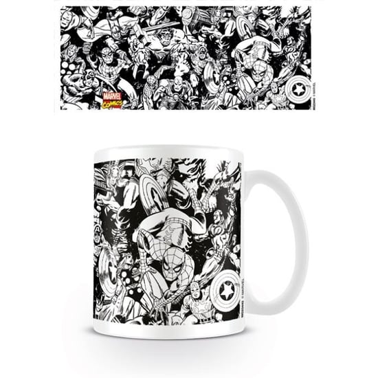 Marvel Tekens Mok (Wit/zwart) - Image 2