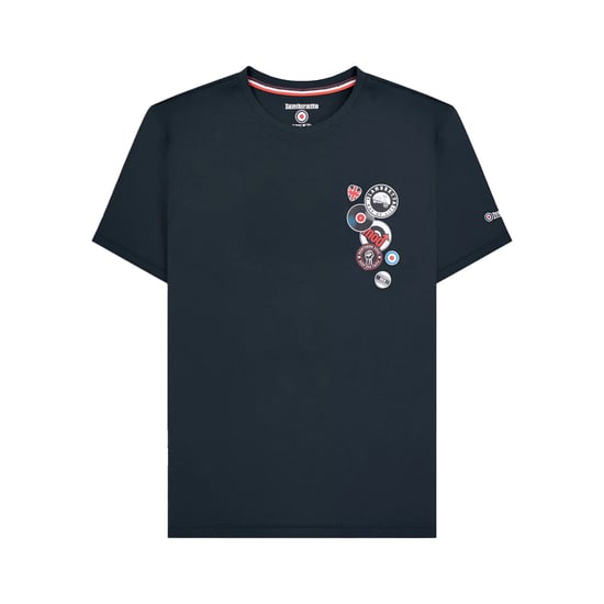 Lambretta Heren Badge Groot & Lang T-Shirt (Marine) - Image 1