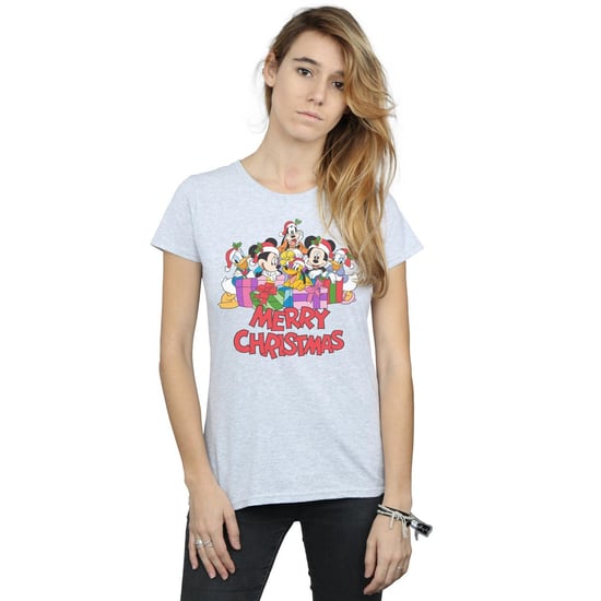 Disney Dames/Dames Mickey Mouse And Friends Kerst Katoenen T-Shirt (Sportgrijs) - Image 3