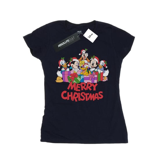 Disney Dames/Dames Mickey Mouse And Friends Kerst Katoenen T-Shirt (Marineblauw) - Image 1