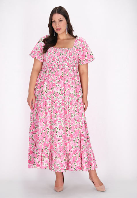 Faina Grote maten jurk vrouwen roze - Image 3