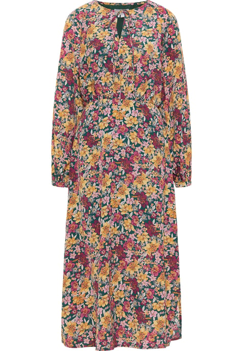usha Maxi-jurk met bloemenprint qisha Dames Groen Veelkleurig - Image 1