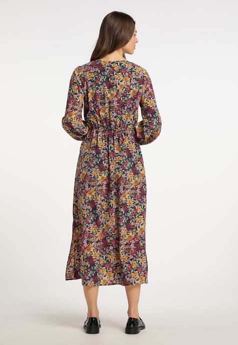 usha Maxi-jurk met bloemenprint qisha Dames Groen Veelkleurig - Image 3