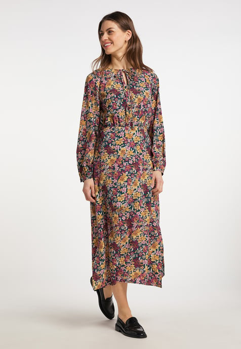 usha Maxi-jurk met bloemenprint qisha Dames Groen Veelkleurig - Image 5