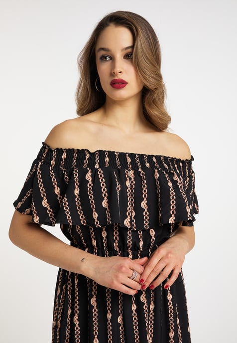 Faina Maxi-jurk met all-over print Dames zwart - Image 5
