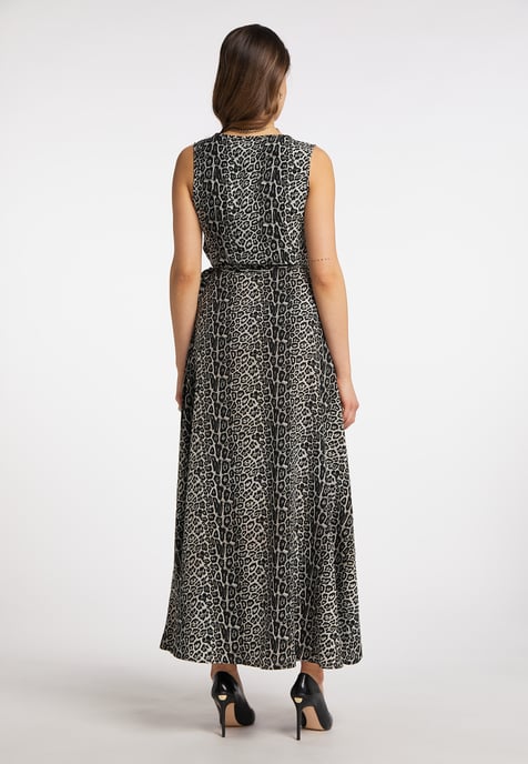 Faina Maxi-jurk met luipaardprint nelice Dames Grijze Leeuw - Image 4