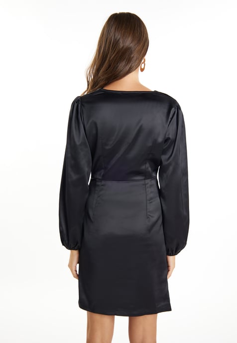 Faina Satijnen mini-jurk Dames zwart - Image 4