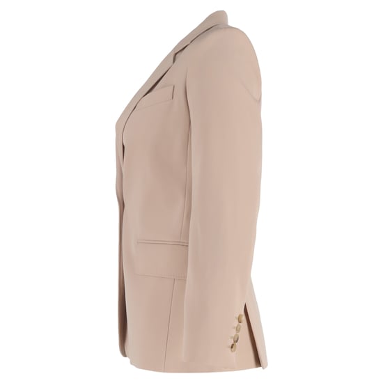 Max Mara Unno Enkelbreasted Blazer met Zakken in Beige Wol - Image 2