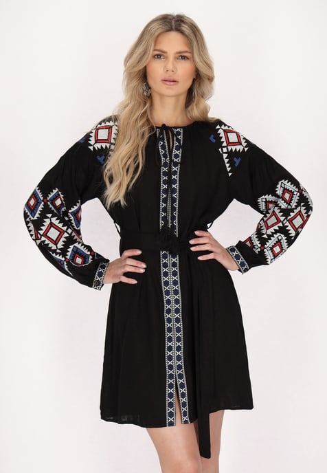 usha Jurk Dames zwart - Image 3