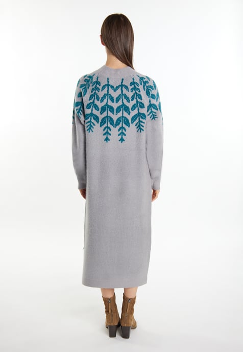 usha Maxi-gebreide jurk Dames Grijs Veelkleurig - Image 3