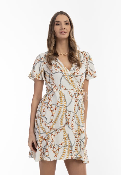 Faina Mini-jurk met all-over print Dames wit - Image 3