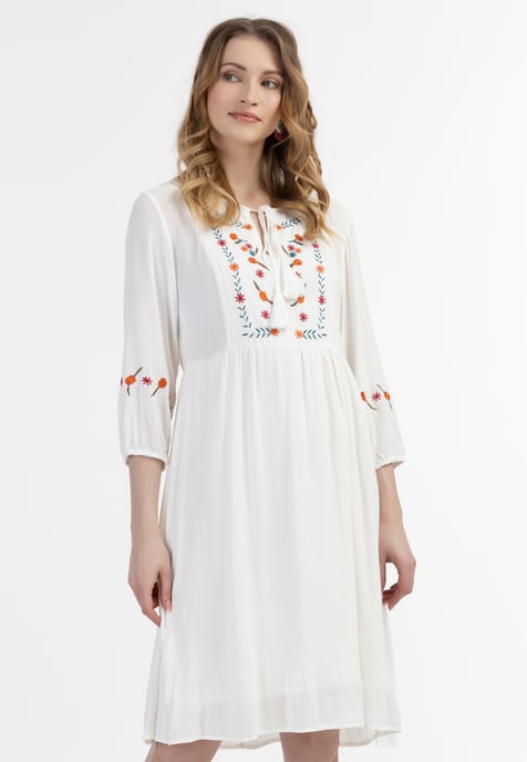 usha Jurk Dames wit - Image 3