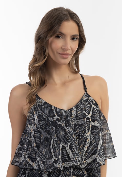 Faina Maxi-jurk met slangenprint Dames zwarte slang - Image 5