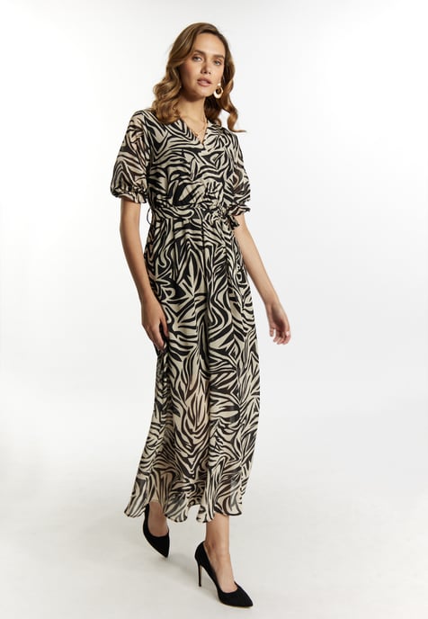 Faina Jurkje met zebraprint Dames beige/ zwart - Image 5