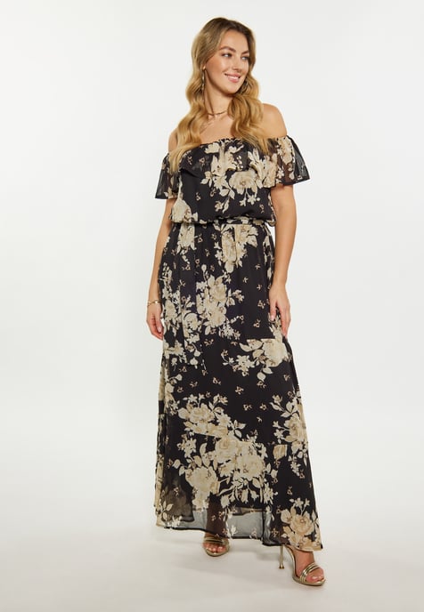 Faina Jurk Dames zwarte bloem - Image 3