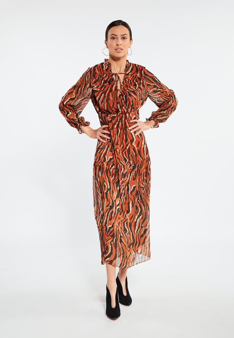 Faina Maxi jurk sookie Dames oranje - Image 5
