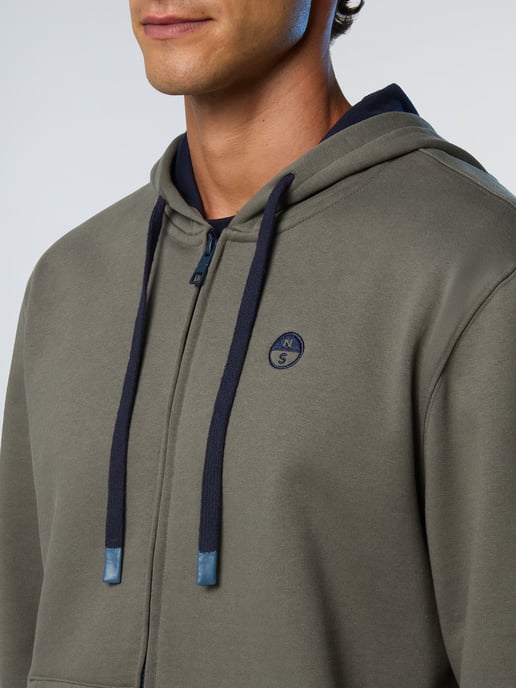 North Sails Hoodie Volledige ritssluiting met geborduurd logo - Image 5