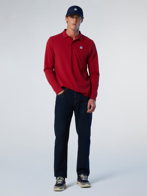 North Sails Polo Shirt Lange mouwen met kraagprint - Image 4