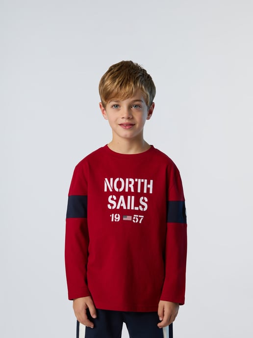 North Sails T-shirt Lange mouwen met mouwinzetstukken - Image 1
