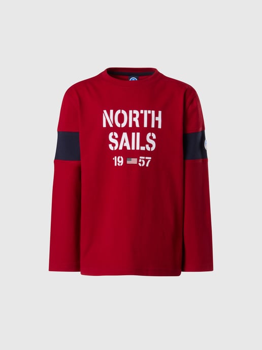 North Sails T-shirt Lange mouwen met mouwinzetstukken - Image 3