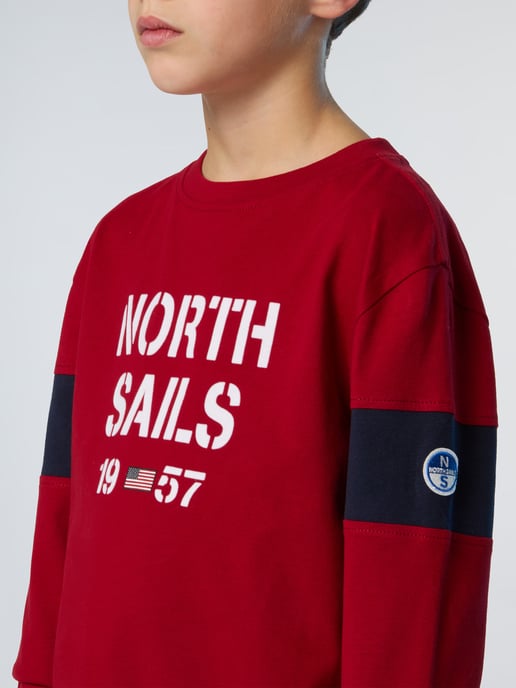 North Sails T-shirt Lange mouwen met mouwinzetstukken - Image 5
